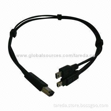 1394 Cable, 6 to 4-pin with Mini 5P, Y-cable Assembly, OEM Type